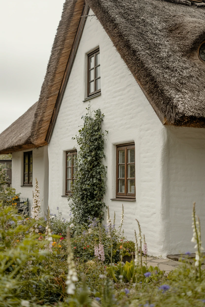 The English Cottage with a Thatched Roof