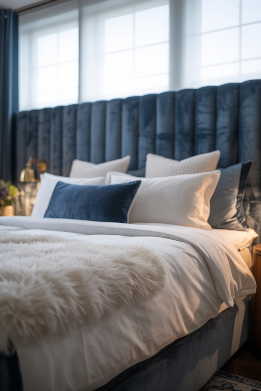 Anchor with a Tall Upholstered Headboard