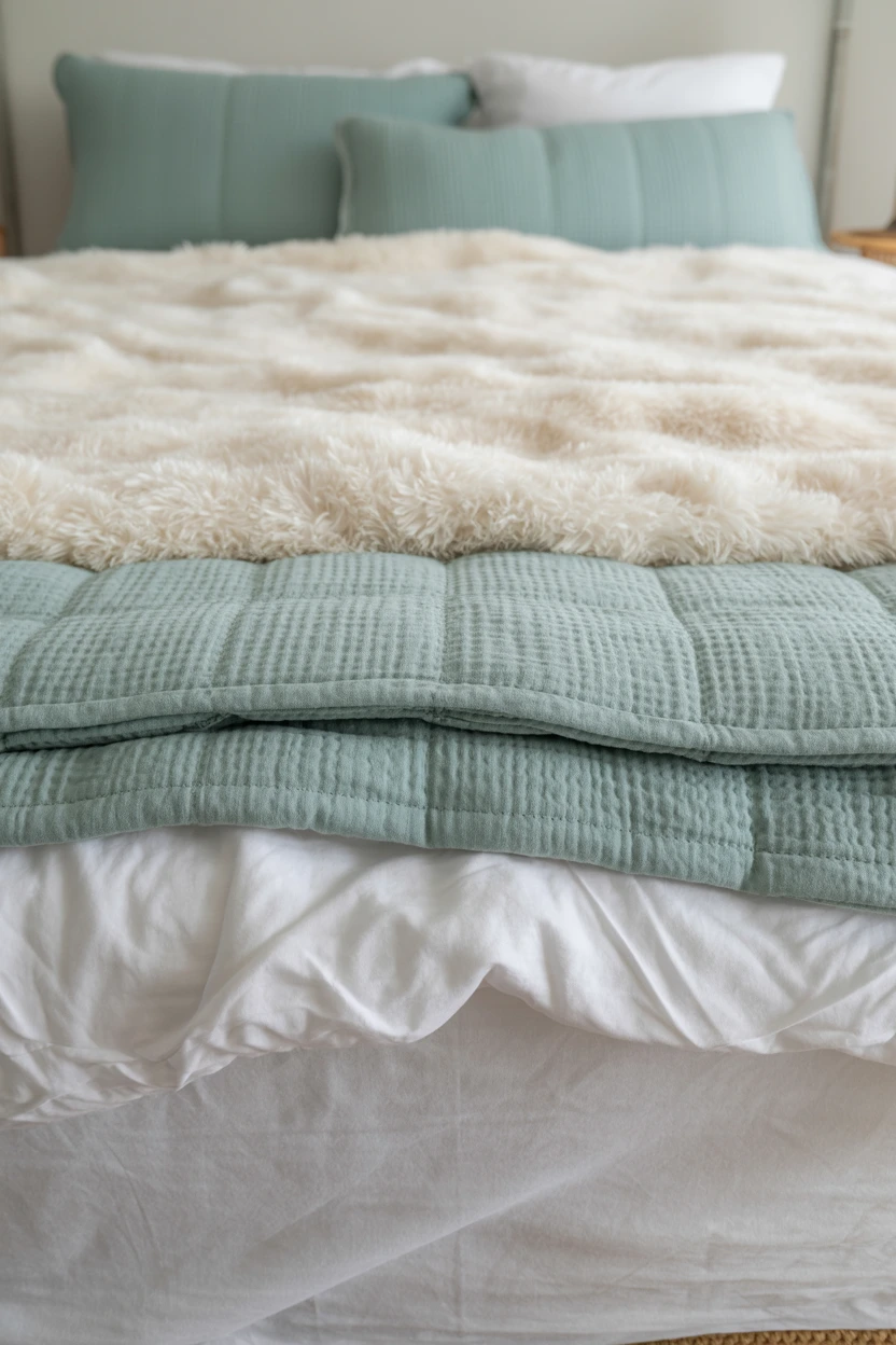 Layer with a Lightweight Coverlet
