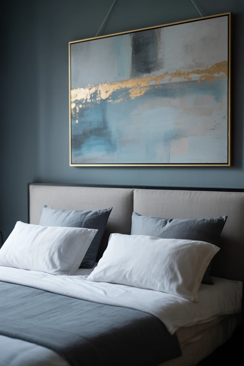 Hang Statement Art Above the Bed