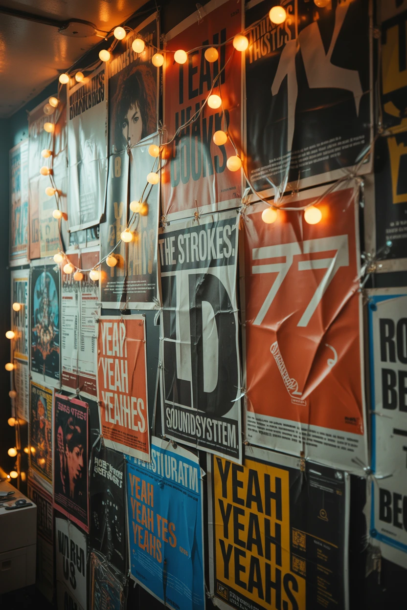 Tacked-Up Band Posters