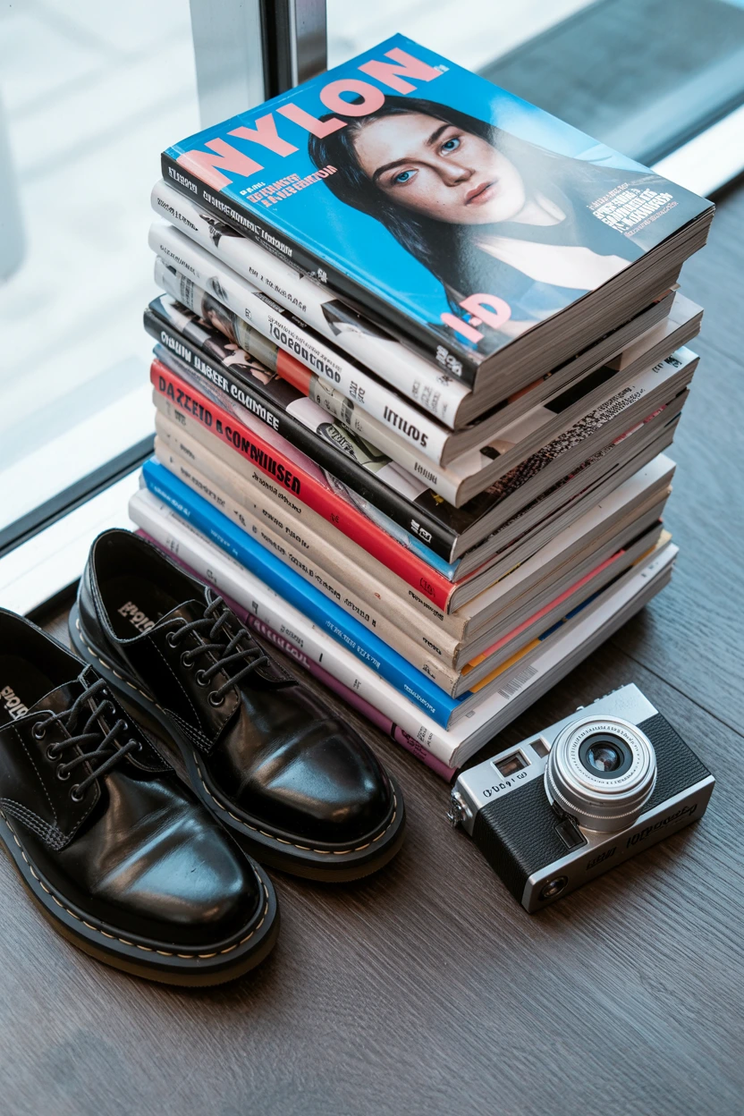 Stacks of Fashion Magazines