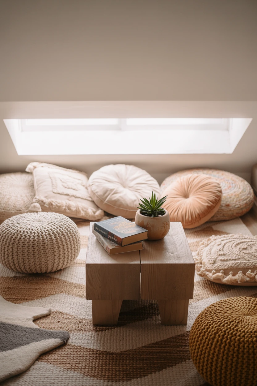 Floor Cushions and Poufs for Extra Seating