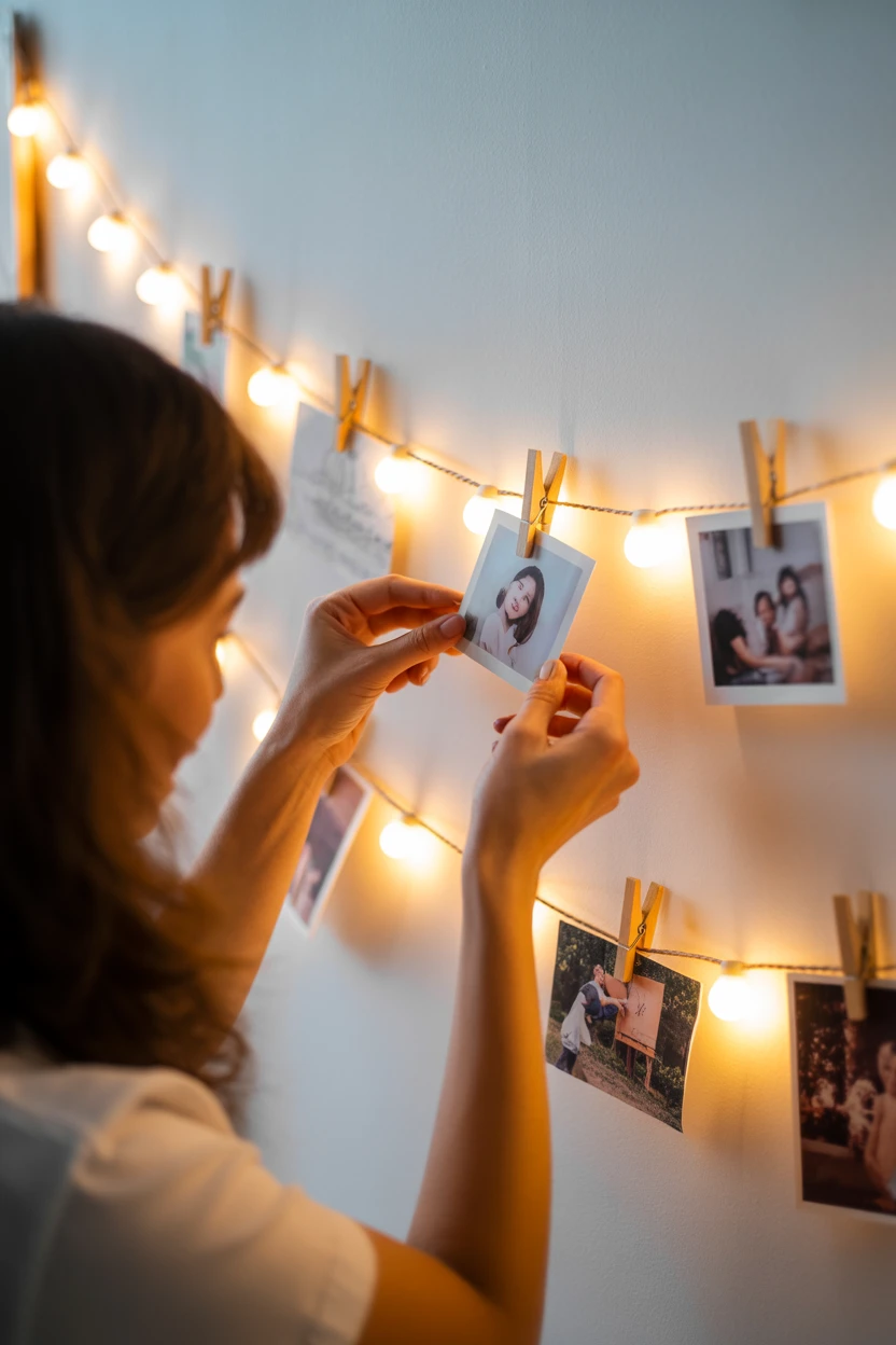 DIY Photo Clip String Display