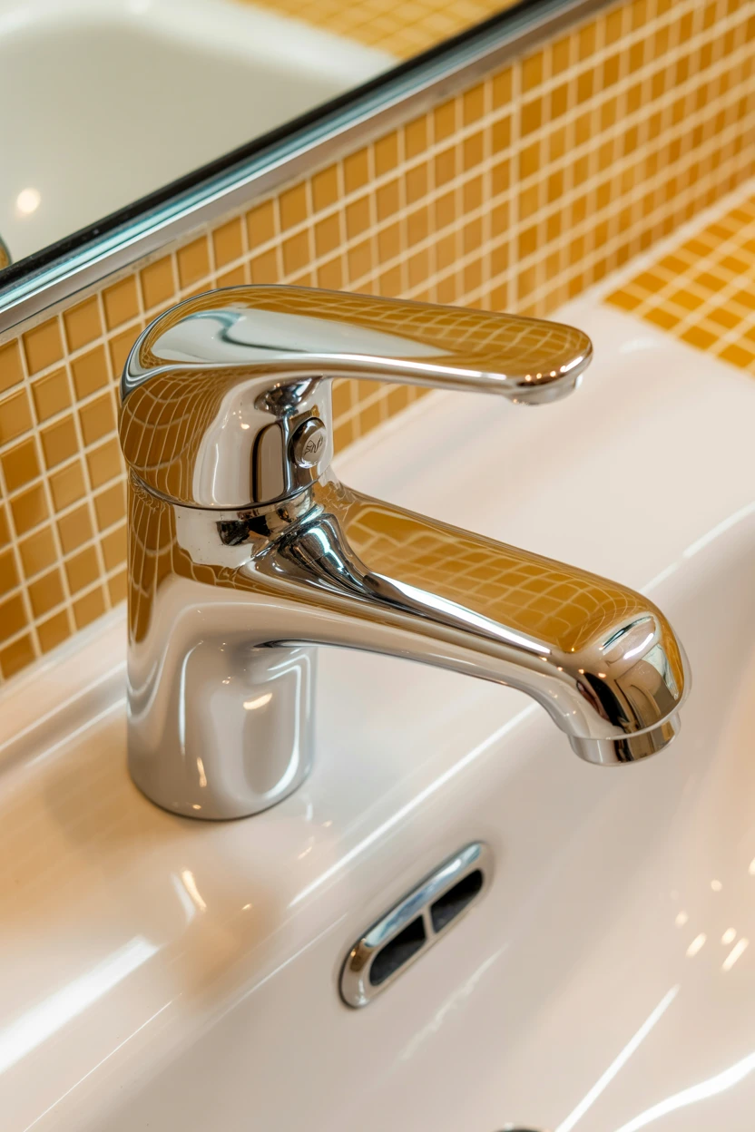 Sleek Polished Chrome Taps