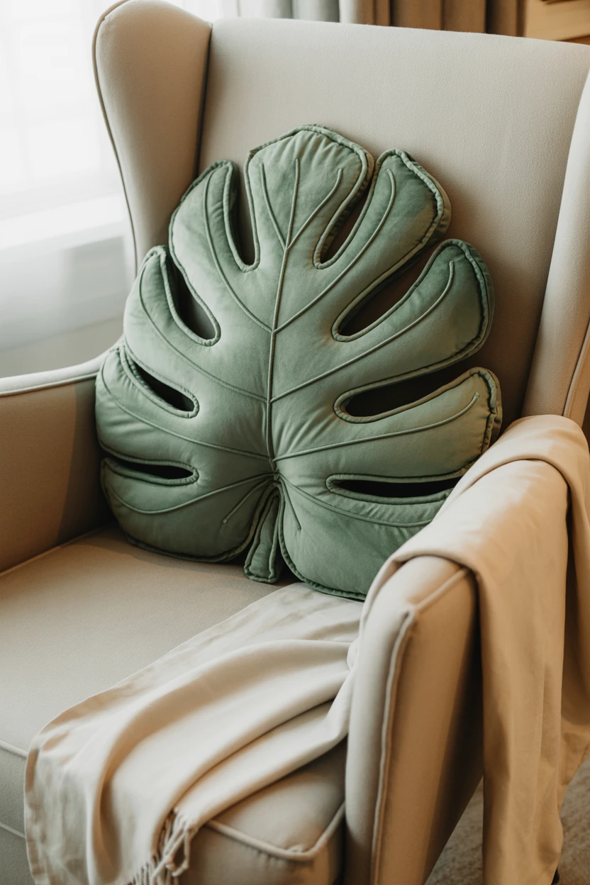 Leaf-Shaped Decorative Pillows