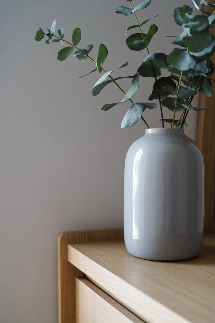 Eucalyptus in a Minimalist Vase