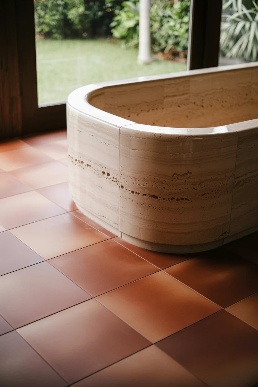 Combining Terracotta with Natural Stone