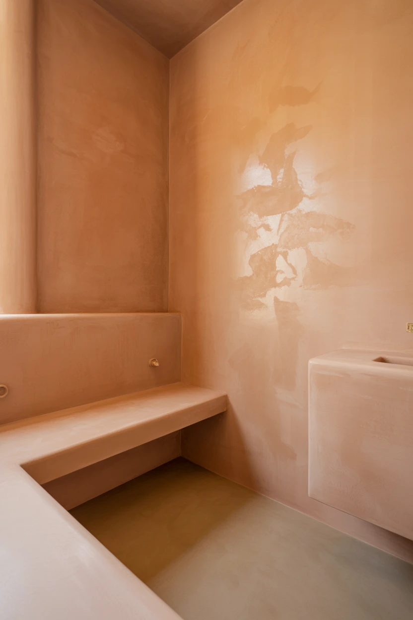 Seamless Terracotta Plaster Walls