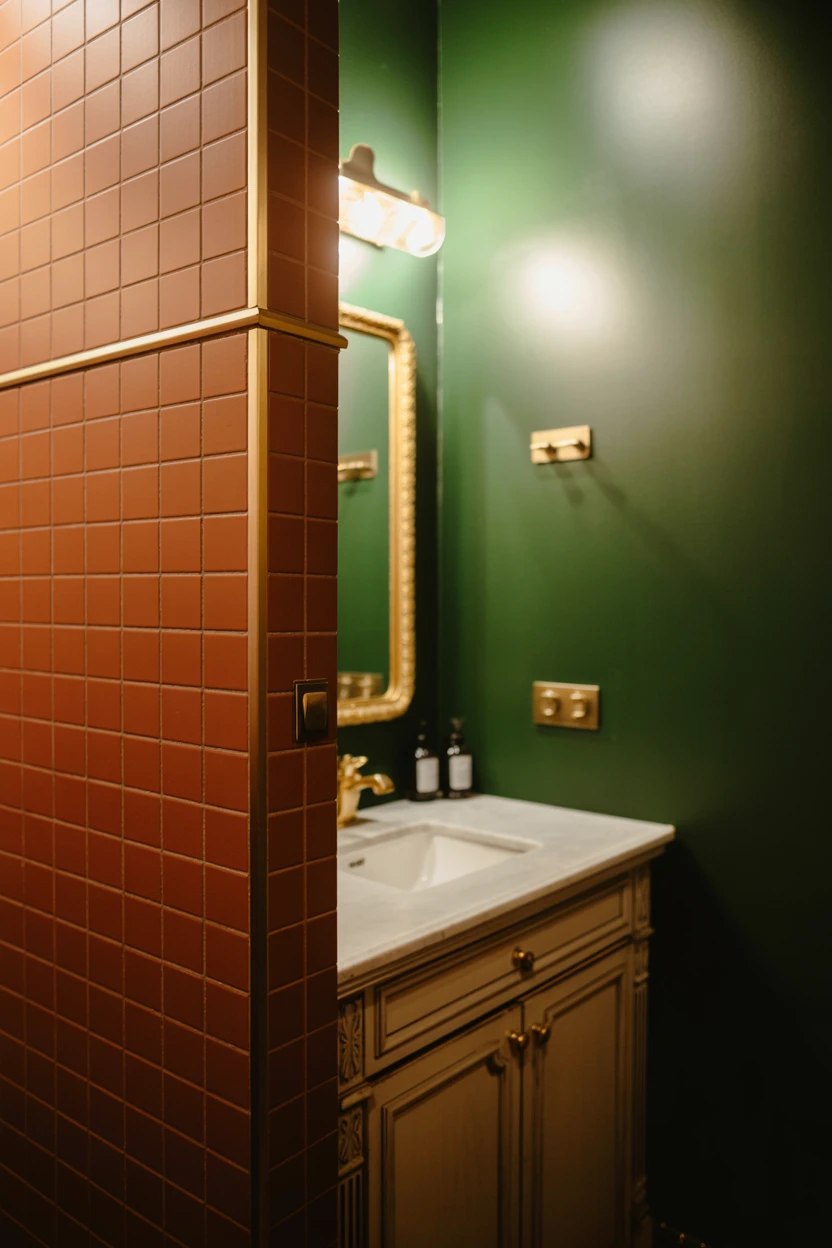 Terracotta Paired with Deep Green or Blue