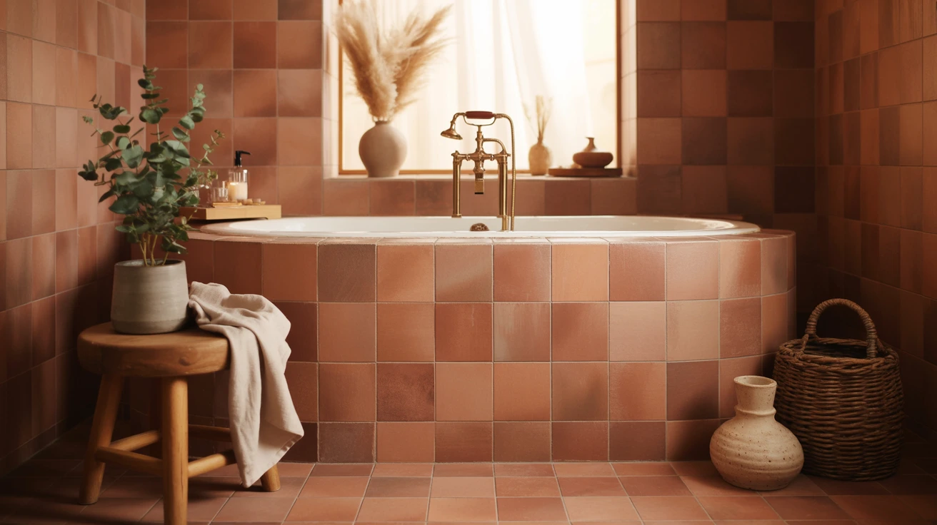 22 Inspiring Matte Terracotta Bathroom Designs for Your Next Renovation