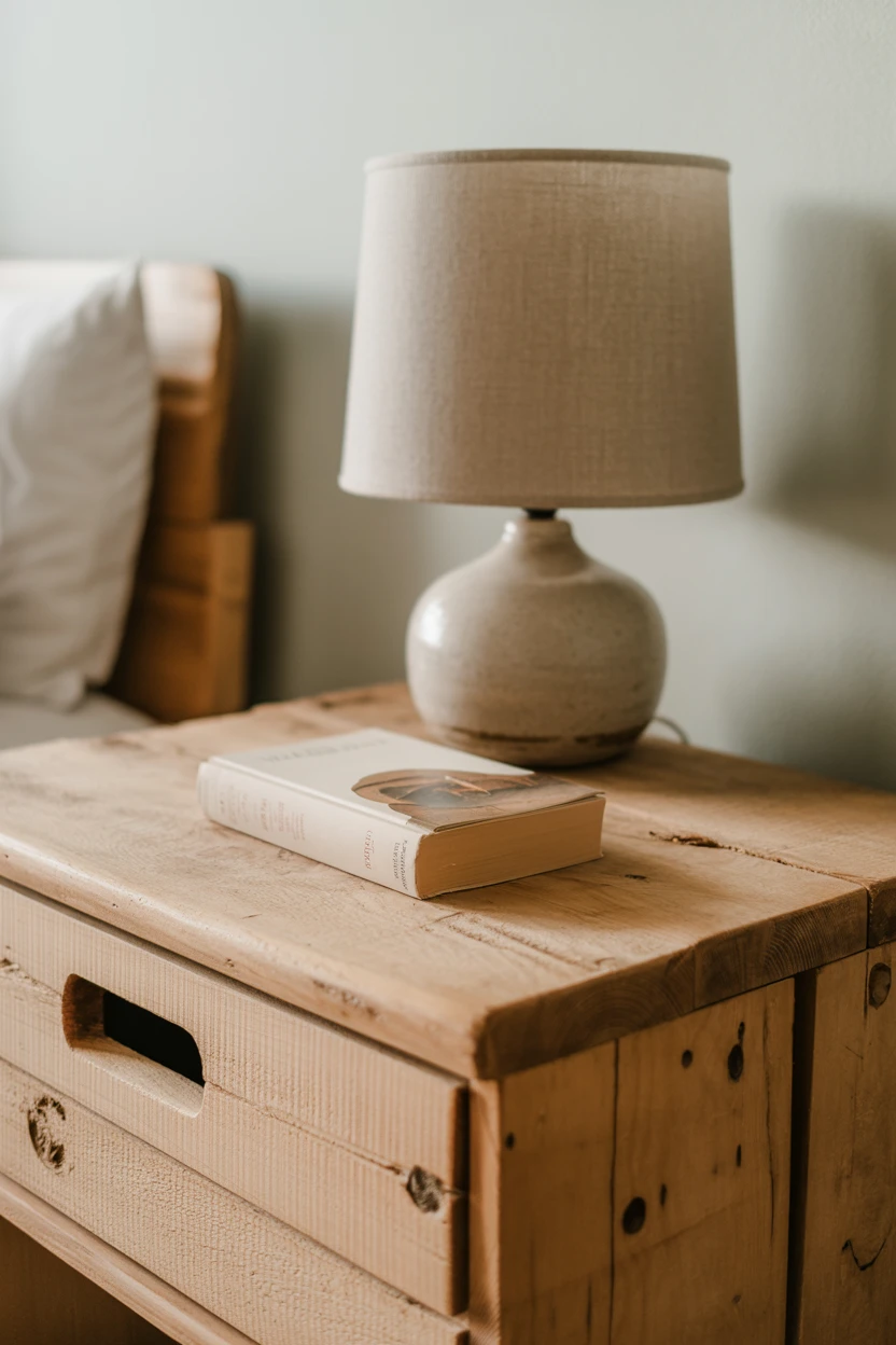 Use Unfinished or Reclaimed Wood Furniture