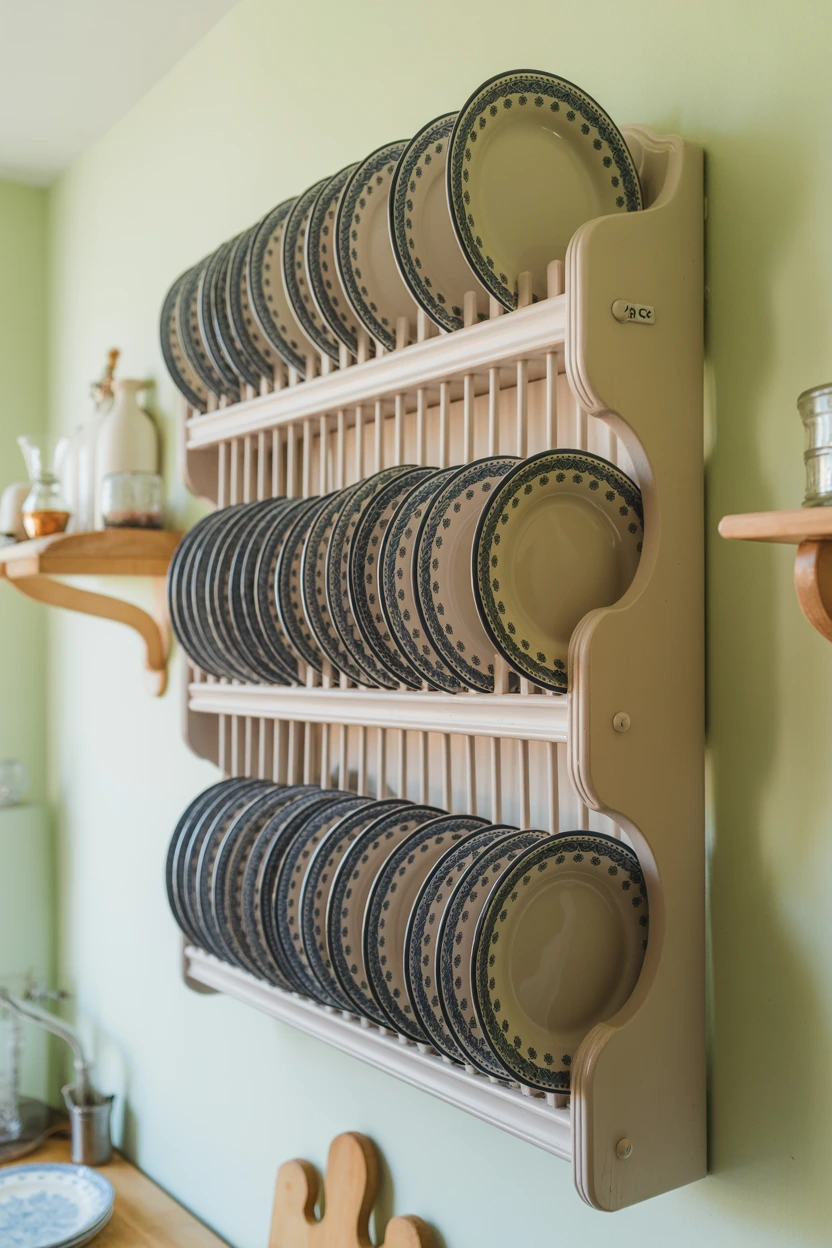 A Classic Blue and White Plate Rack