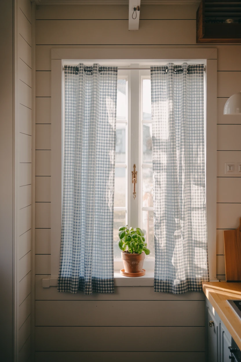 Farmhouse Feel with Blue Gingham