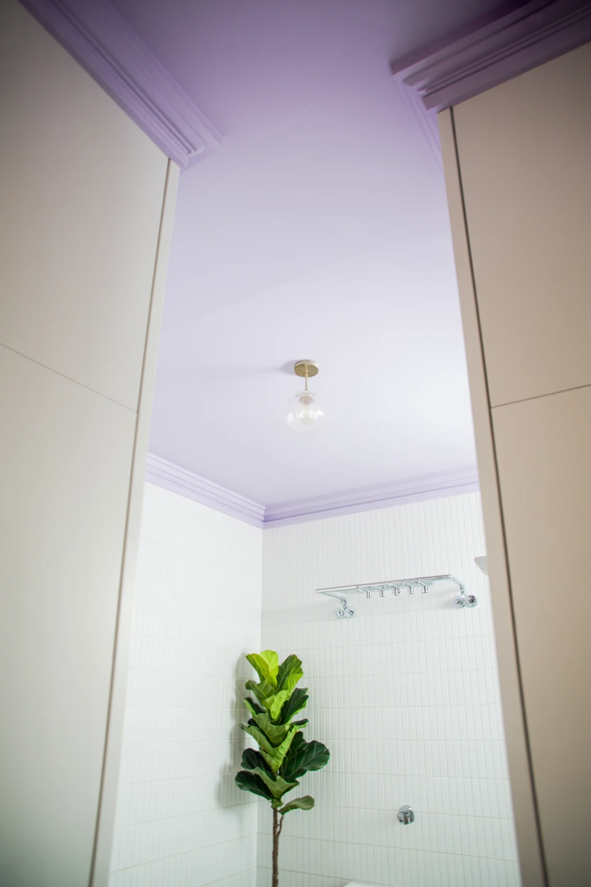 A Painted Ceiling in Periwinkle