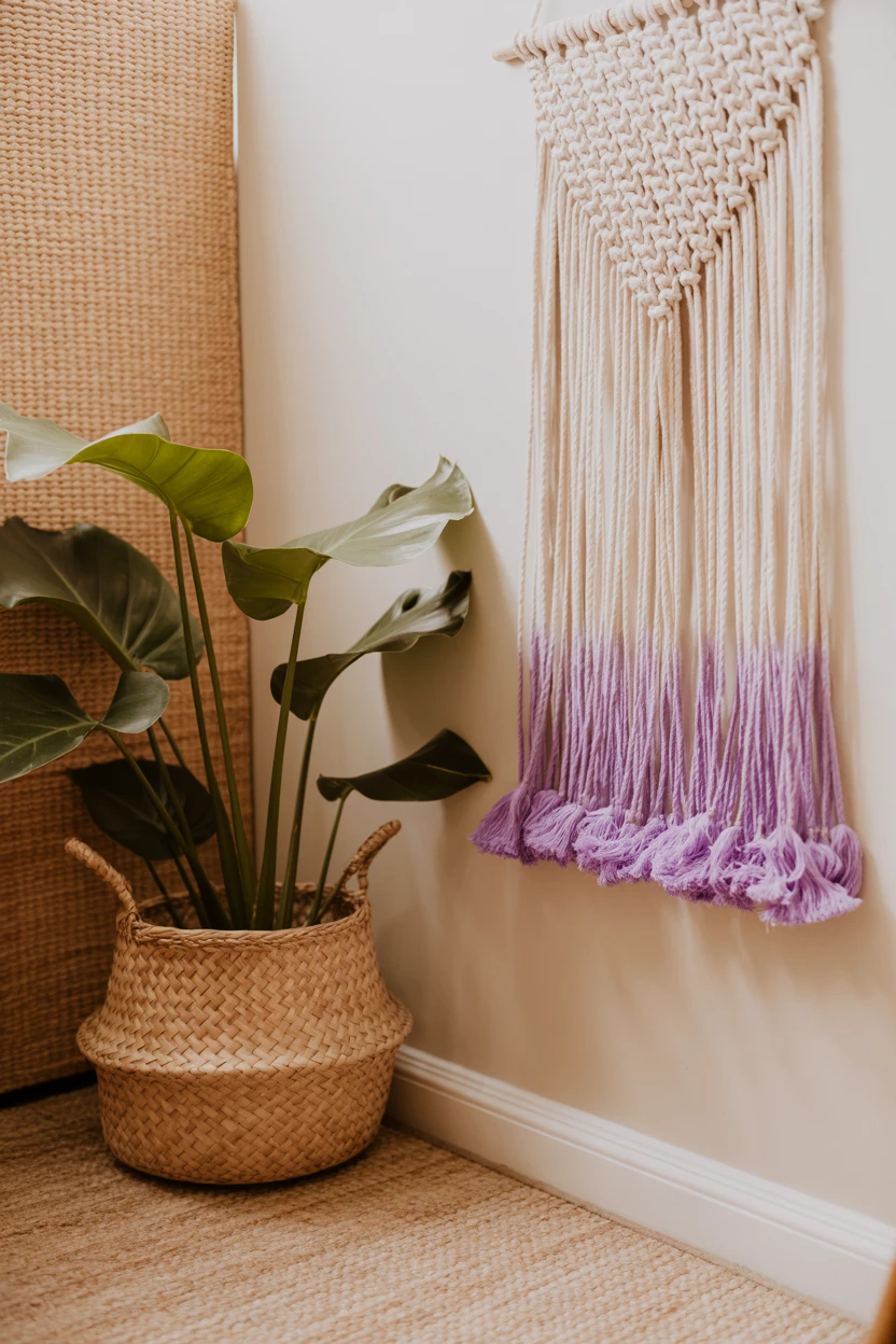 A Boho Vibe with Woven Textures