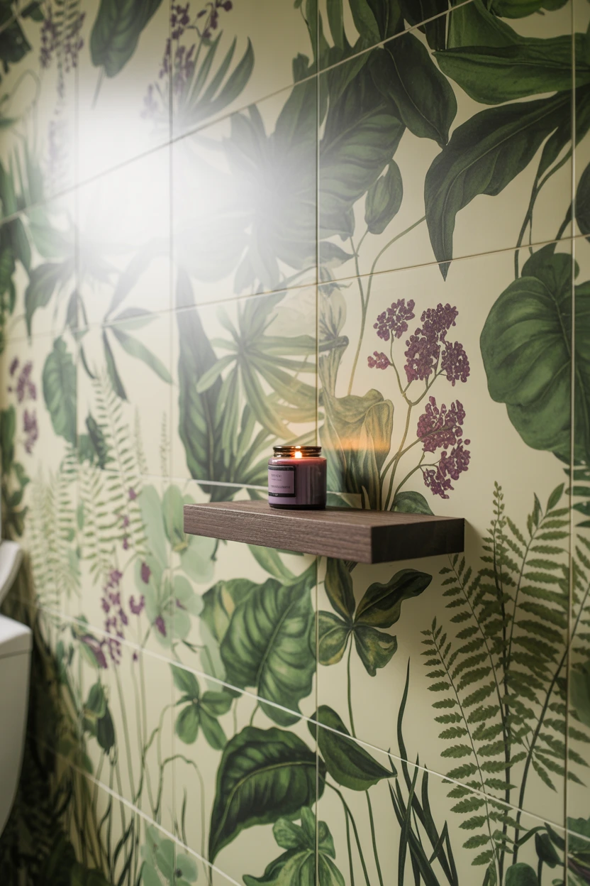 Amethyst-Toned Botanical Wallpaper