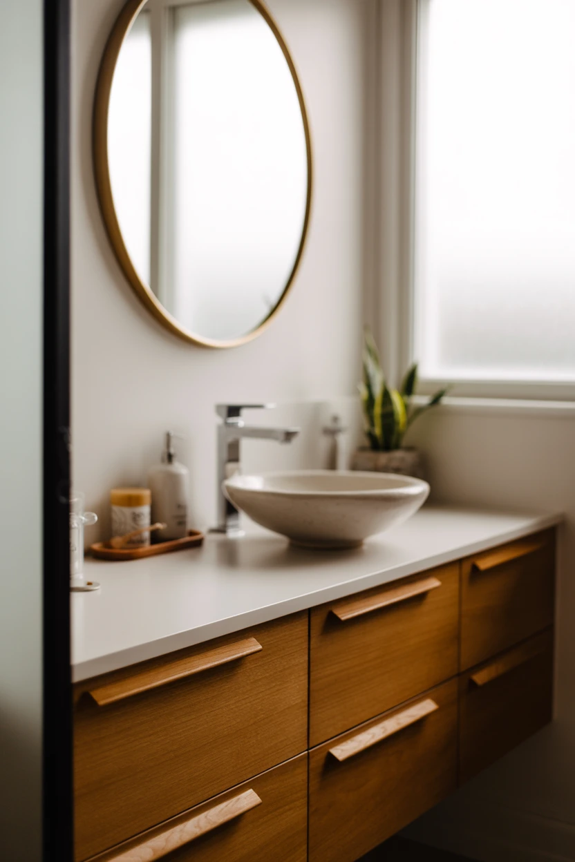 The Floating Teak Vanity