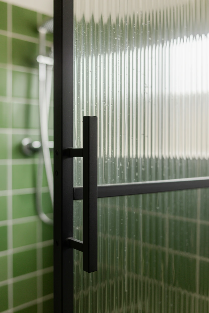Fluted Glass Shower Screen
