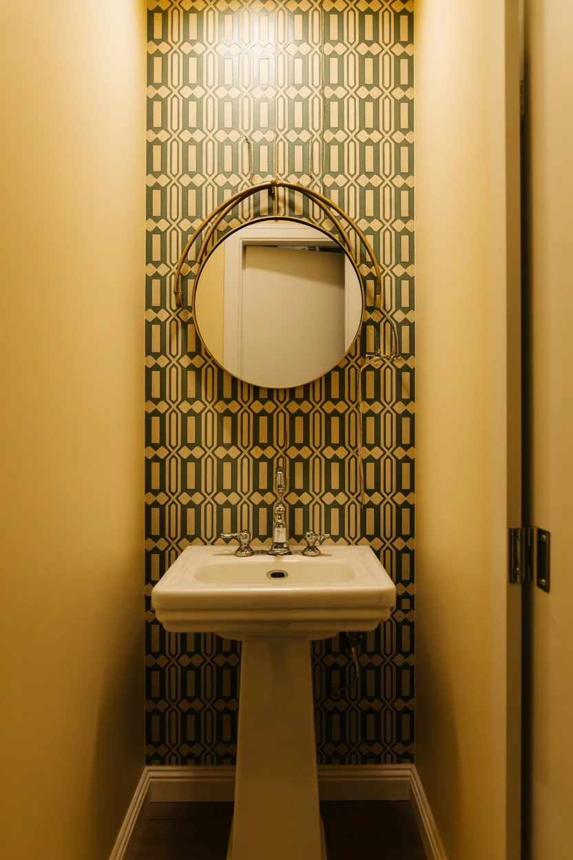 A Pop of Patterned Wallpaper