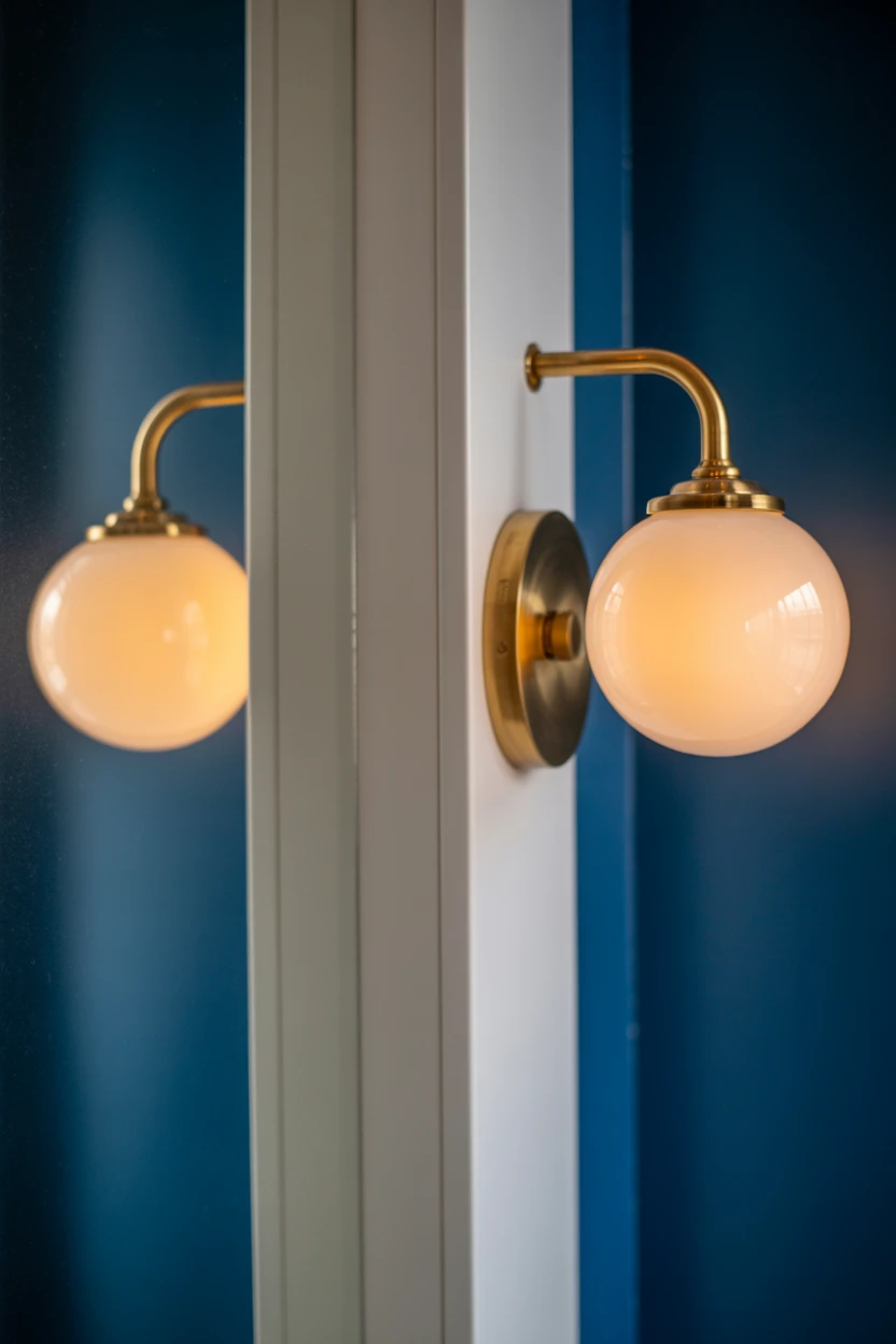 A Pair of Globe Sconce Lights