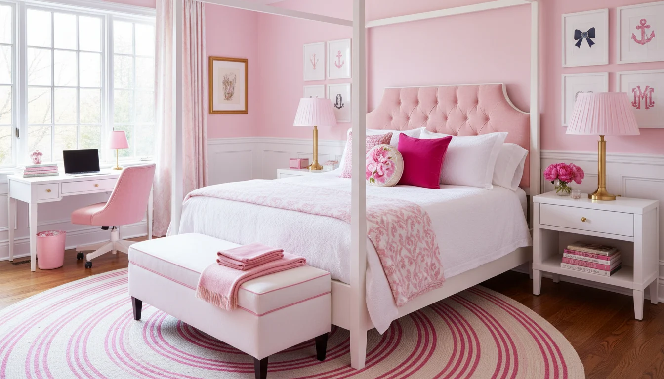 24 Chic Preppy Pink Bedroom Ideas to Refresh Your Space