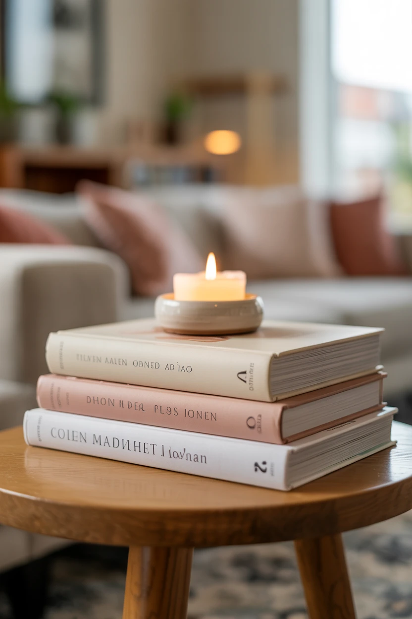 Stacks of Aesthetic Books as Decor