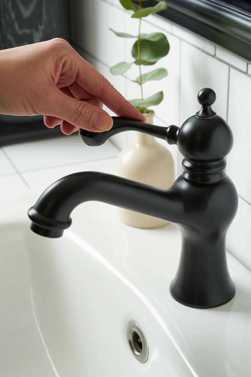Paint Faucets with a Matte Black Finish