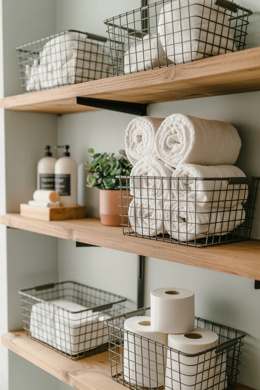 Wire Baskets for Open Storage