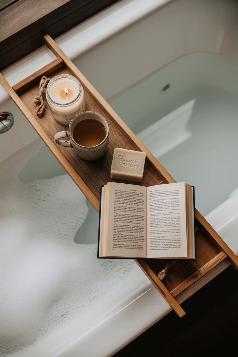 DIY Wooden Bath Tray