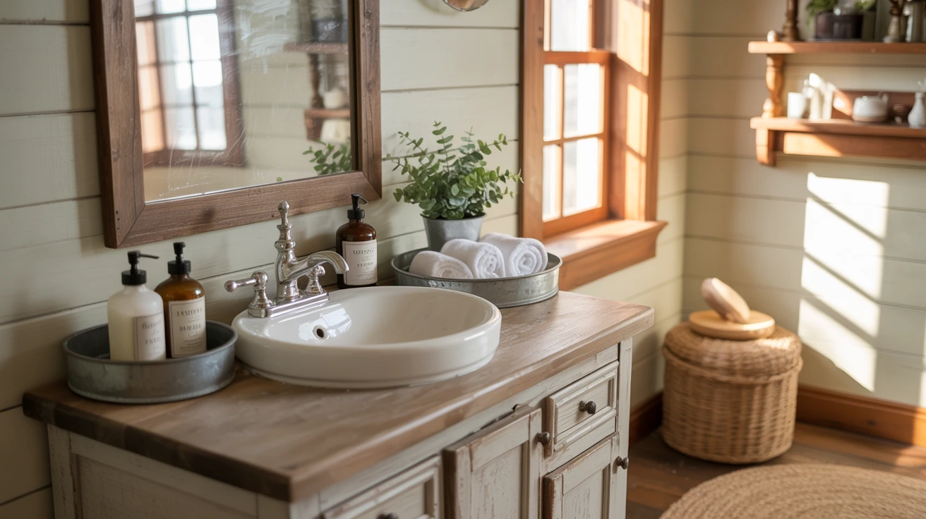 24 Farmhouse Bathroom Ideas on a Budget
