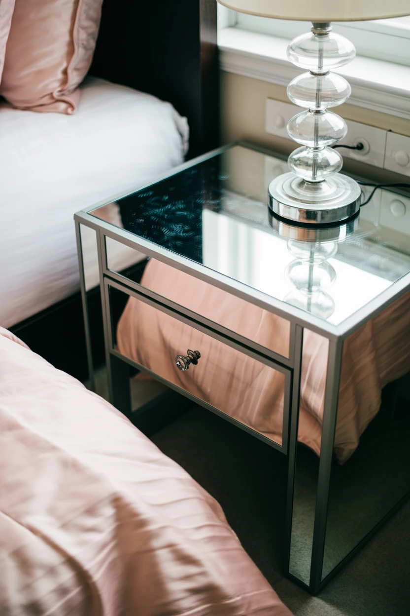 A Mirrored Nightstand