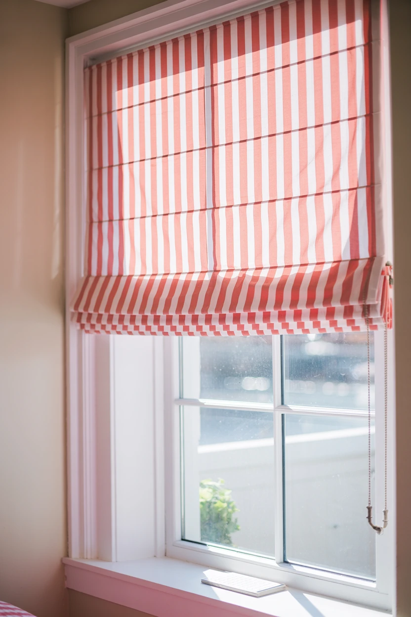 Striped Roman Shades