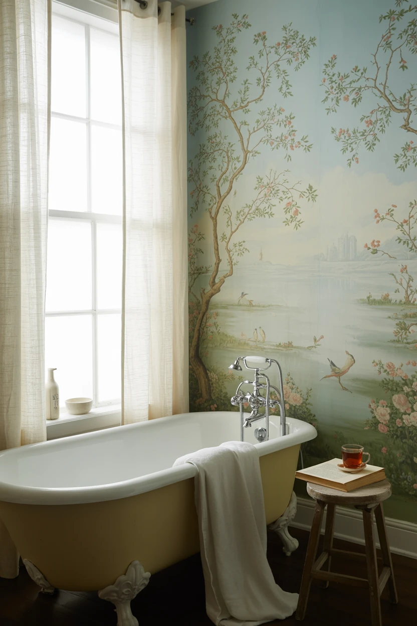 Elegant Chinoiserie Mural