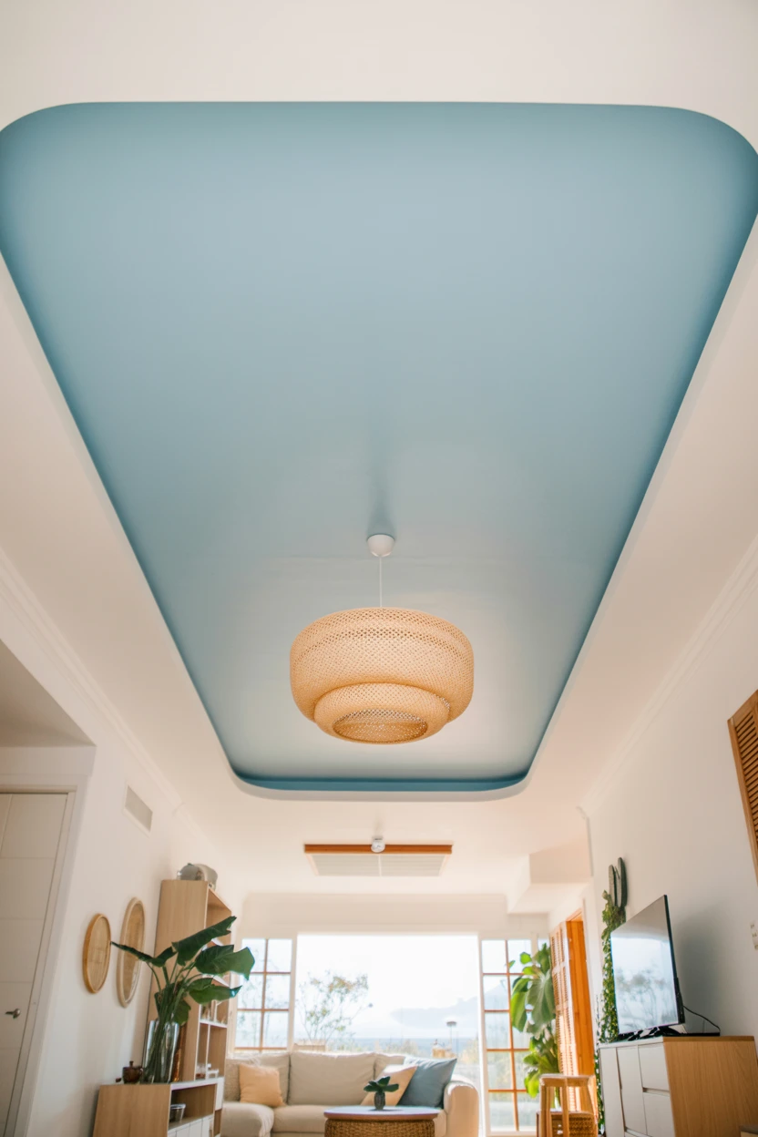 A Ceiling Painted Pale Blue