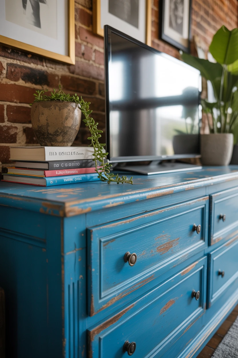 Distressed Blue Vintage Furniture