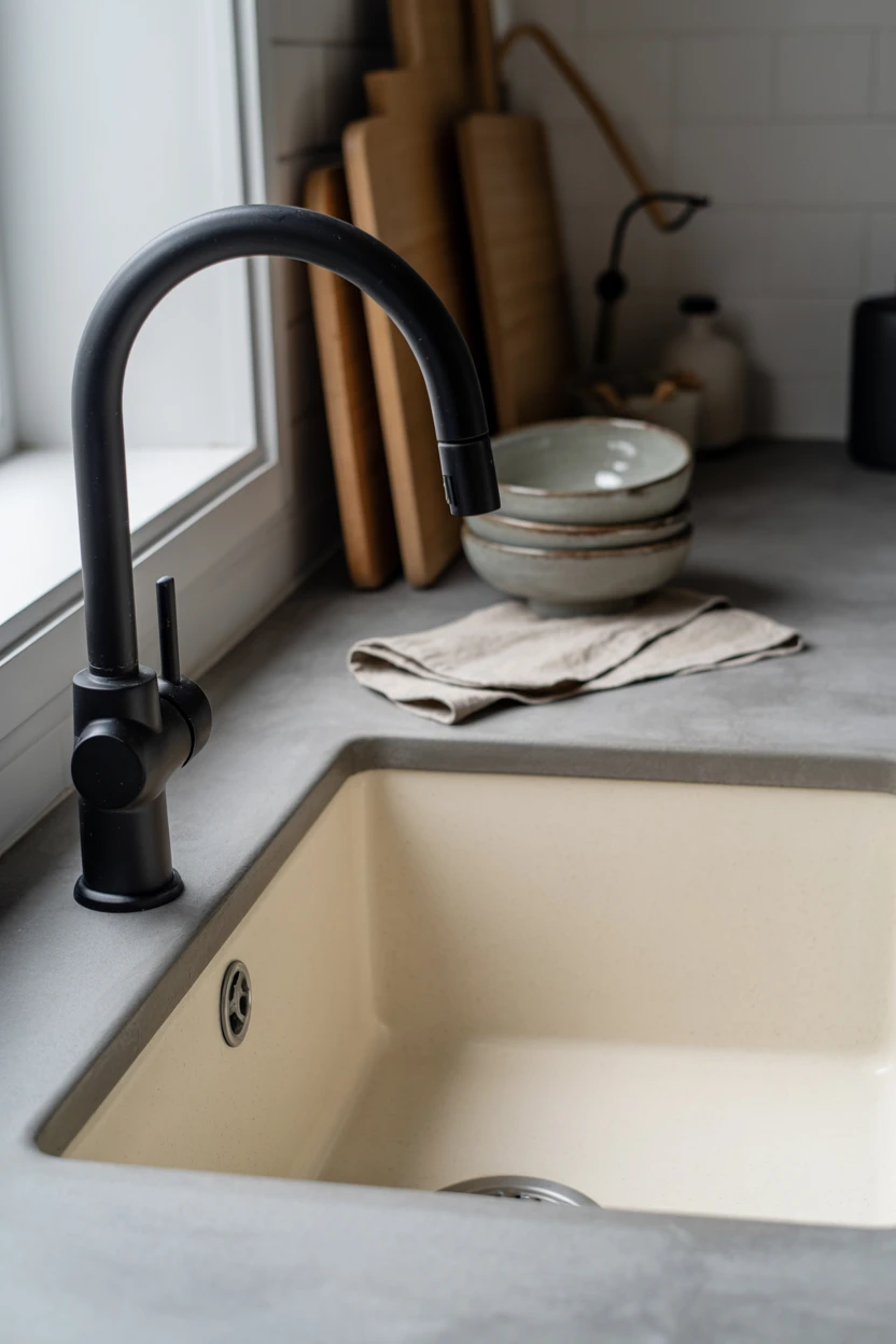 Matte Black Fixtures as Accents