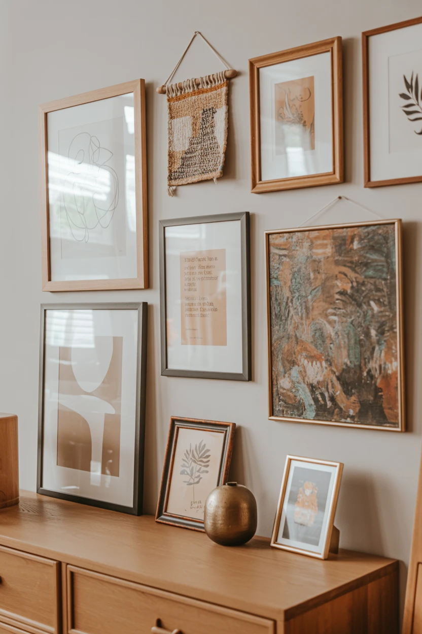 A Gallery Wall of Eclectic Art