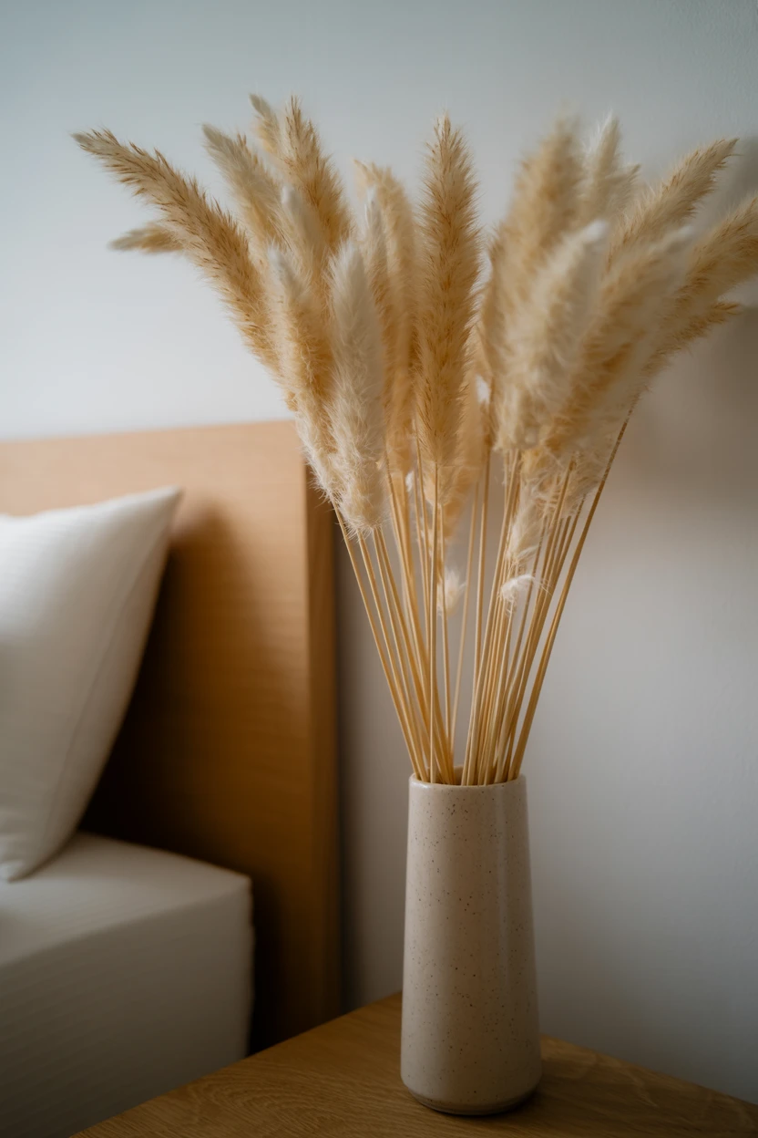 Displaying Dried Pampas Grass