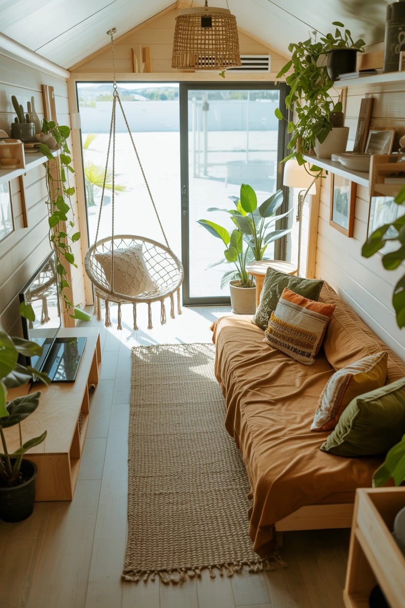 The Boho Vibe with Plants and Macrame