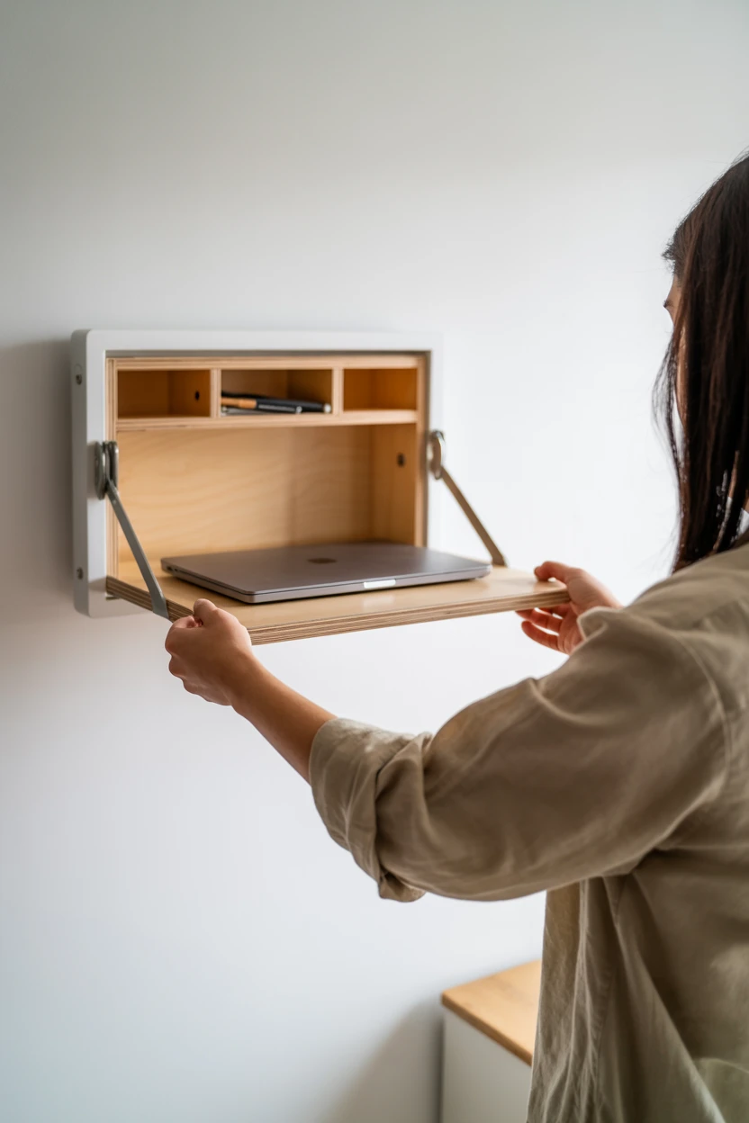 The Disappearing Fold-Down Desk