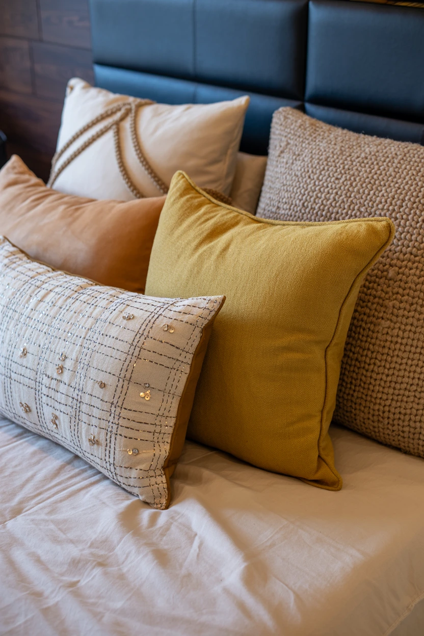 A Collection of Mismatched Throw Pillows