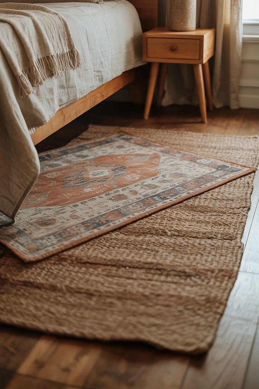 Layered Rugs on Hardwood Floors
