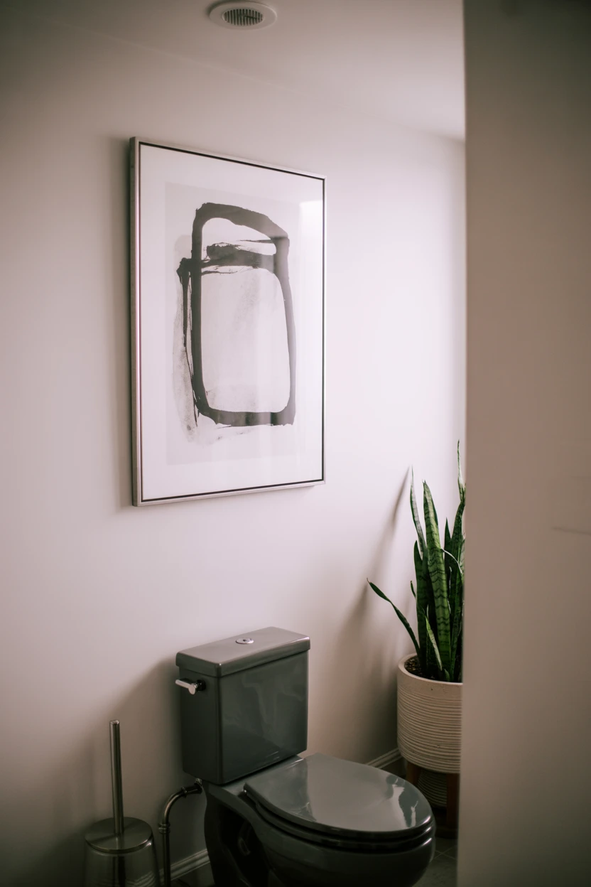 A Single Piece of Black-Framed Art