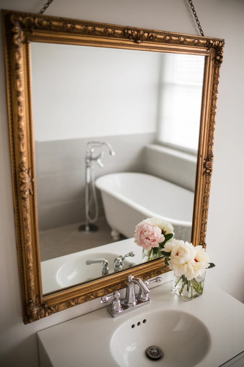 An Ornate, Antique Gilded Mirror
