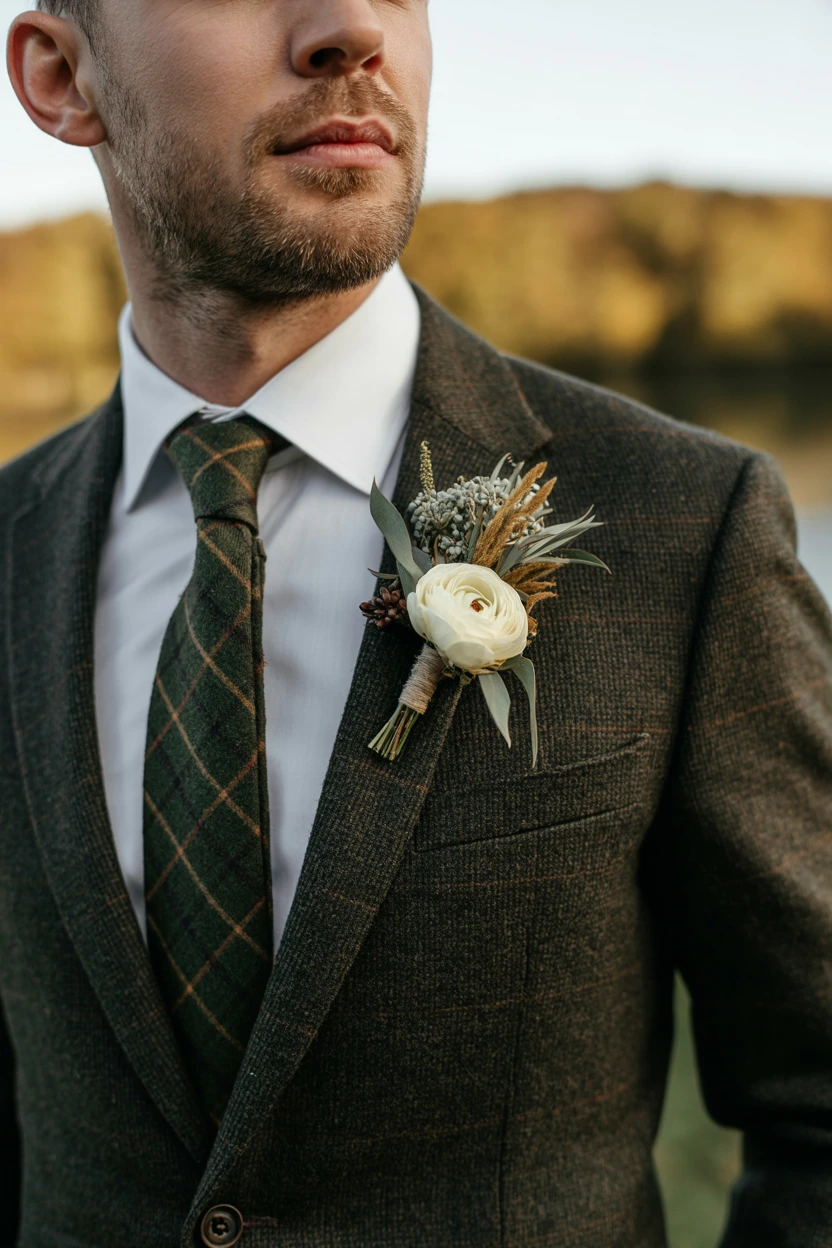 The Groom's Tweed Suit