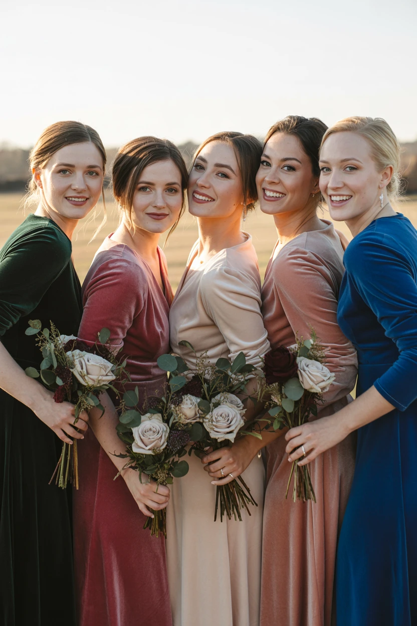 Jewel-Toned Bridesmaid Dresses