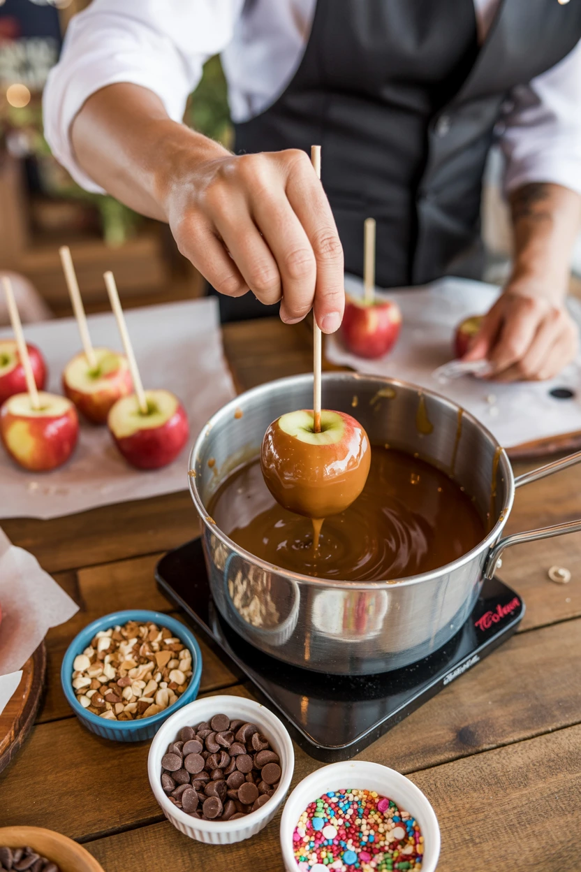A Caramel Apple Favor Bar